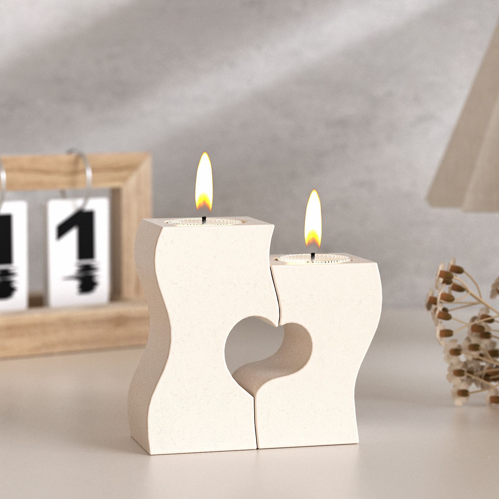 Candle Making Tools - S сердце подсвечник силиконовые формы DIY